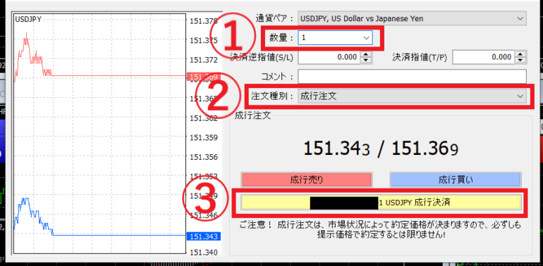 xm 分割決済　手順